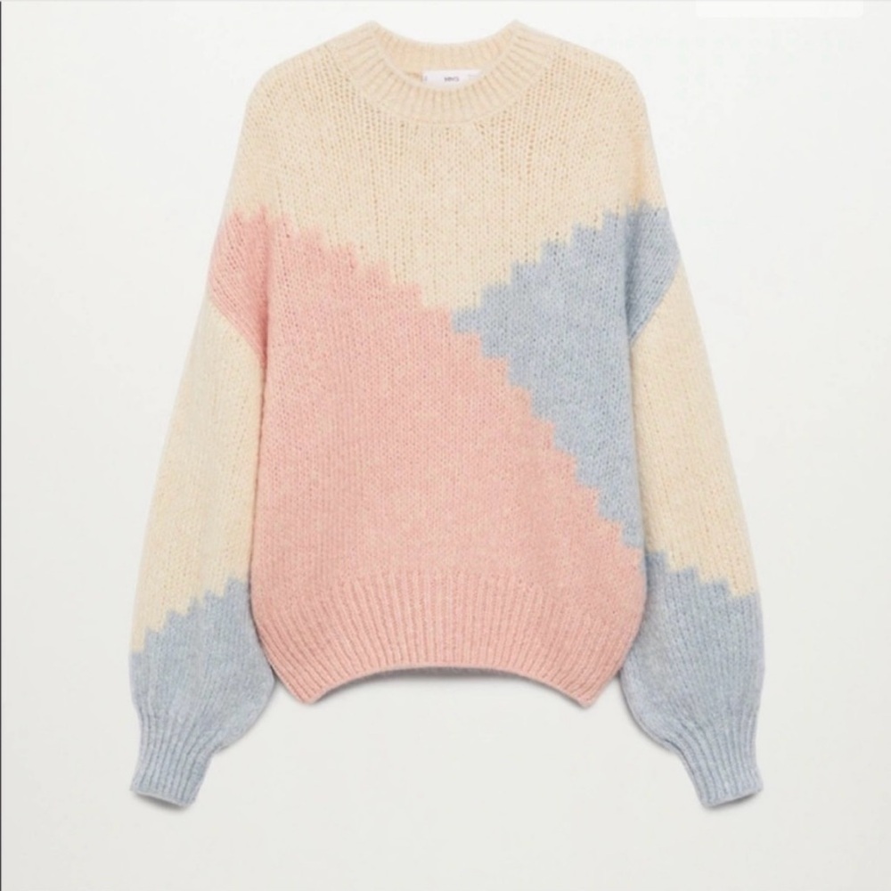 Mango multicolor pastel sweater